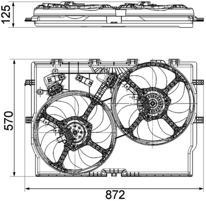 Ventilador elétrico de esfriamento montado (motor + roda de aletas) Mahle Original CFF194000P preço, a partir de 200,81 USD