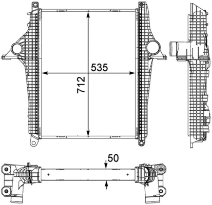 81061300190 MAN Radiador de intercooler