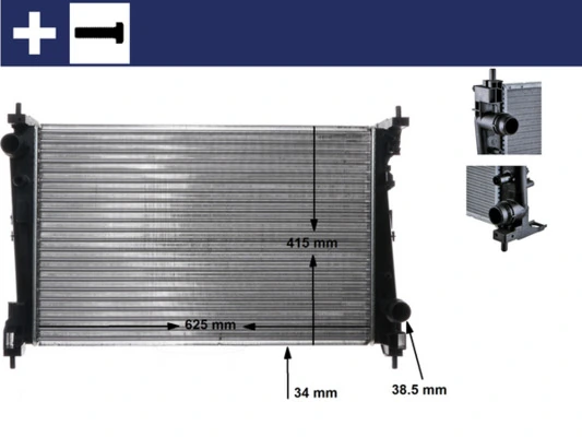 Compre CR1112000S Mahle Original Radiador de esfriamento de motor