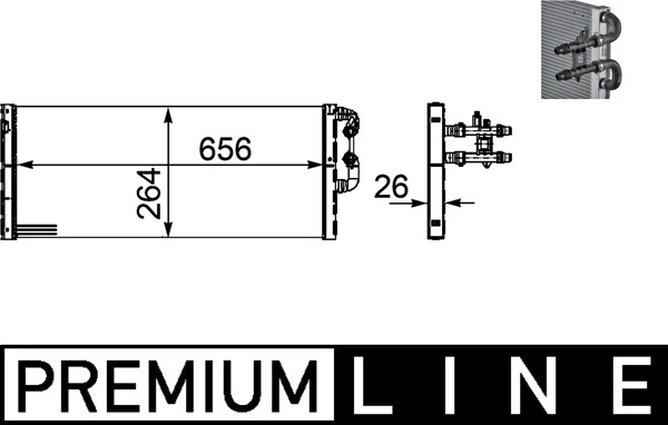 Radiador de esfriamento de motor adicional Mahle Original CIR18000P