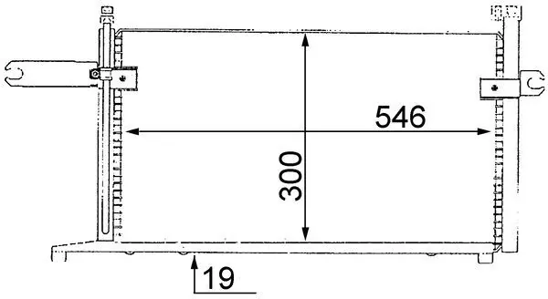 Radiador de aparelho de ar condicionado Nissan Micra  K10