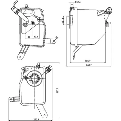 CRT205000S Mahle Original Tanque de expansão do sistema de esfriamento