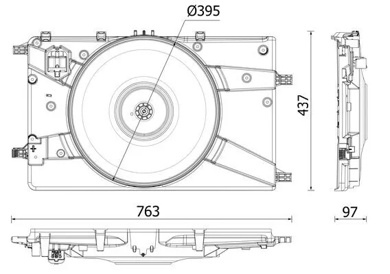 Ventilador elétrico de esfriamento montado (motor + roda de aletas) General Motors 1341113 preço, a partir de 161,74 USD