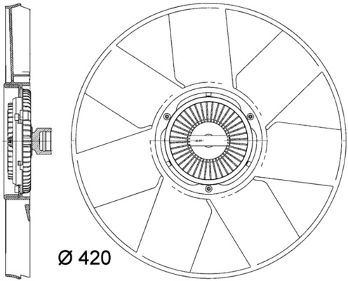Ventilador elétrico de esfriamento montado (motor + roda de aletas) esquerdo Mahle Original CFF472000P preço, a partir de 172,26 USD