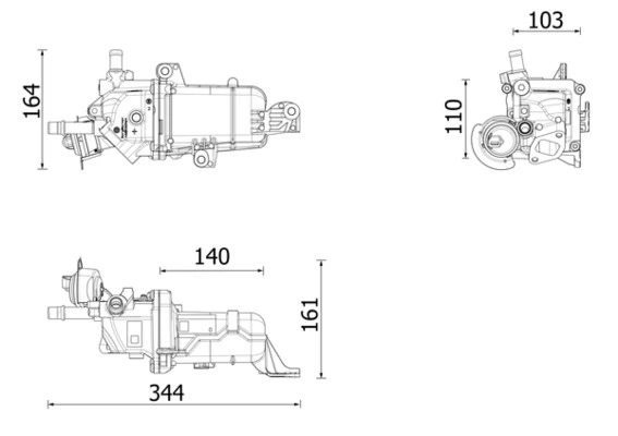 95518281 General Motors Radiador do sistema EGR de recirculação dos gases de escape
