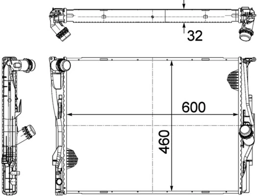 Compre CR1089000P Mahle Original Radiador de esfriamento de motor
