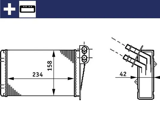 AH73000S Mahle Original Radiador de forno (de aquecedor)
