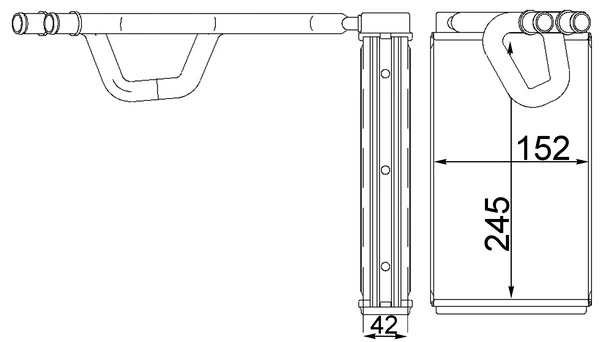 Radiador de forno (de aquecedor) para Nissan Navara D40