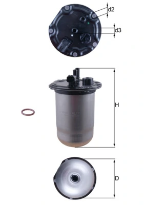 KL1132D Mahle Original Filtro de combustível