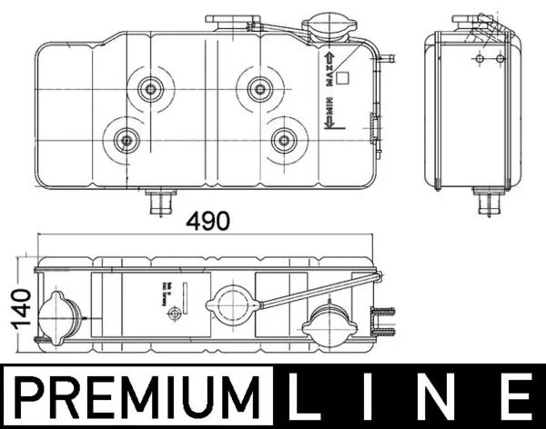 42107261 Iveco Tanque do radiador