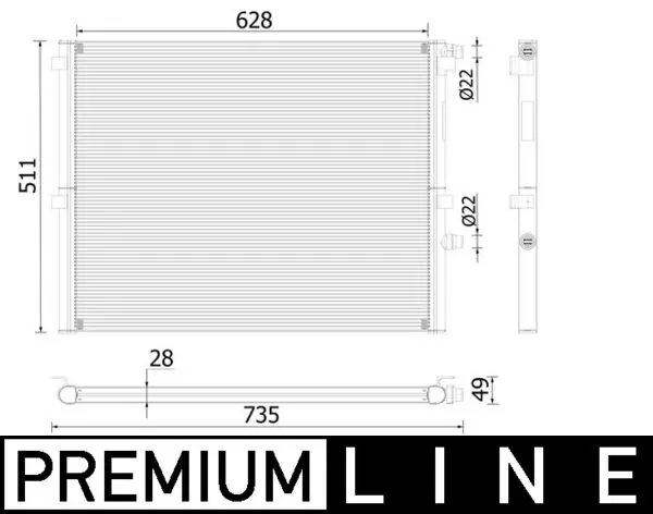 CR2307000P Mahle Original Radiador de esfriamento de motor adicional