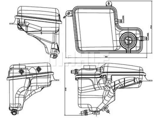 CRT203000S Mahle Original Tanque de expansão do sistema de esfriamento