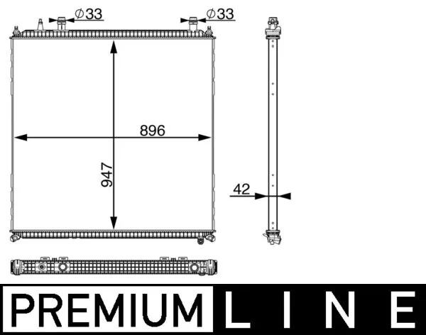CIR11000P Mahle Original Radiador de esfriamento de motor adicional