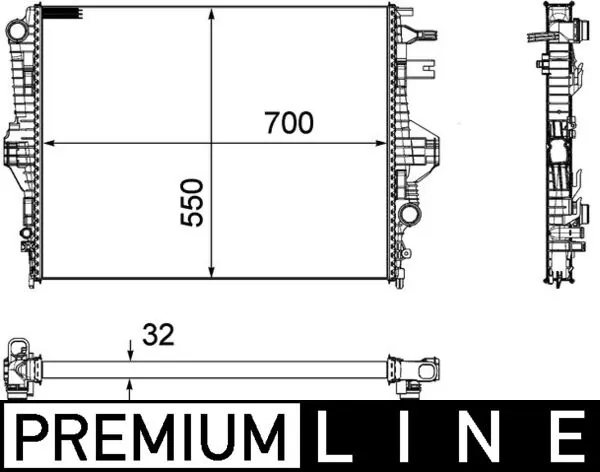 CR1184000P Mahle Original Radiador de esfriamento de motor