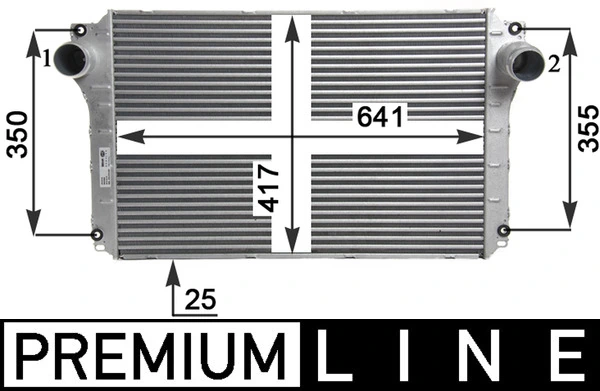 Radiador de intercooler CI463000P Mahle Original