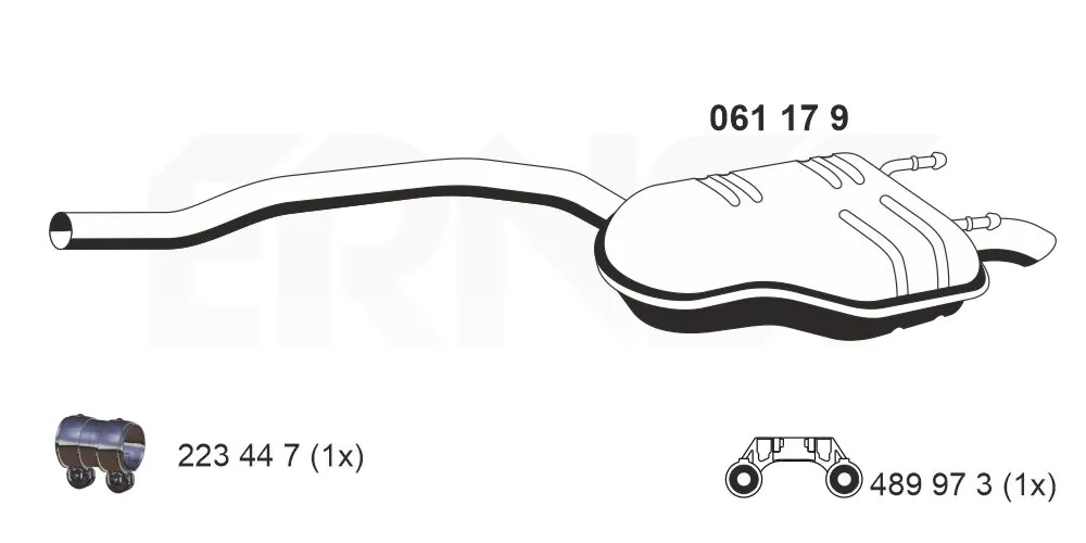 Silenciador, parte traseira 39170691 Peugeot/Citroen