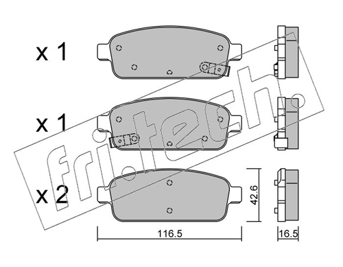 95530021 General Motors Sapatas do freio traseiras de disco
