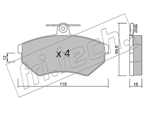 Sapatas do freio dianteiras de disco DP85009 Brembo