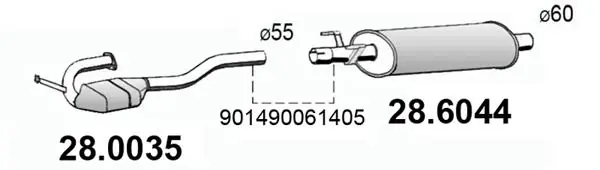 Convertidor - catalisador para Volkswagen LT 2DB, 2DE, 2DK