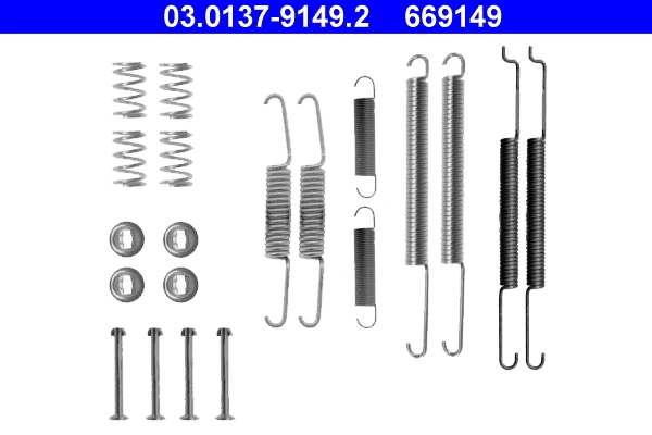 Kit de montagem das sapatas traseiras de tambor para Skoda Octavia 1U2