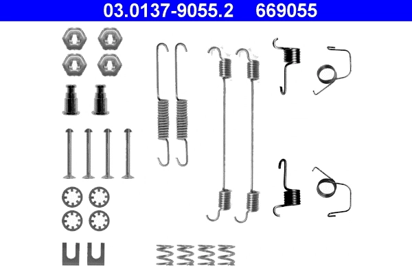  Kit de montagem das sapatas traseiras de tambor Peugeot 205 I hatchback (741A, C) (1983 - 1987) I