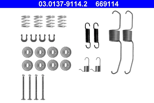 Kit de montagem das sapatas traseiras de tambor para Toyota Celica T16