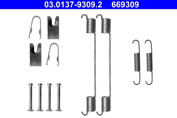 Kit de montagem das sapatas traseiras de tambor para Fiat Linea 323