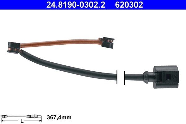 Sensor dianteiro de desgaste das sapatas do freio para Seat Leon IV KL8, KLD