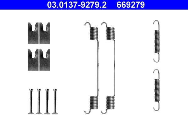 Kit de montagem das sapatas traseiras de tambor Fiat Linea 323 ao melhor preço