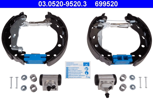 Sapatas do freio traseiras de tambor, montadas com cilindros, kit VALEO 554974 preço, a partir de 161,87 USD
