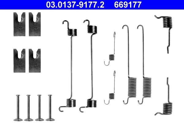 Kit de montagem das sapatas traseiras de tambor para Ford Mondeo I GBP