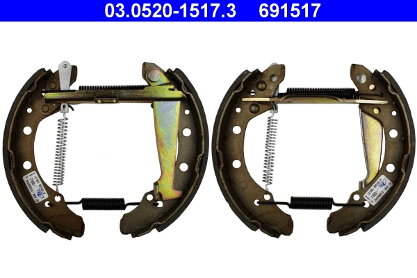  Sapatas do freio traseiras de tambor, montadas com cilindros, kit Seat Cordoba carrinha (6K5) (1996 - 1999) 