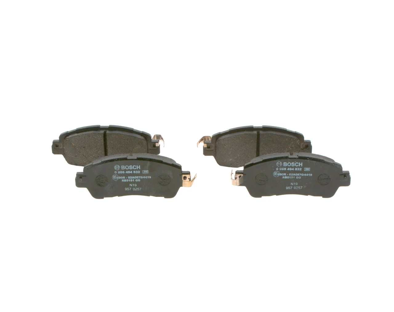 0986494832 Bosch Sapatas do freio dianteiras de disco