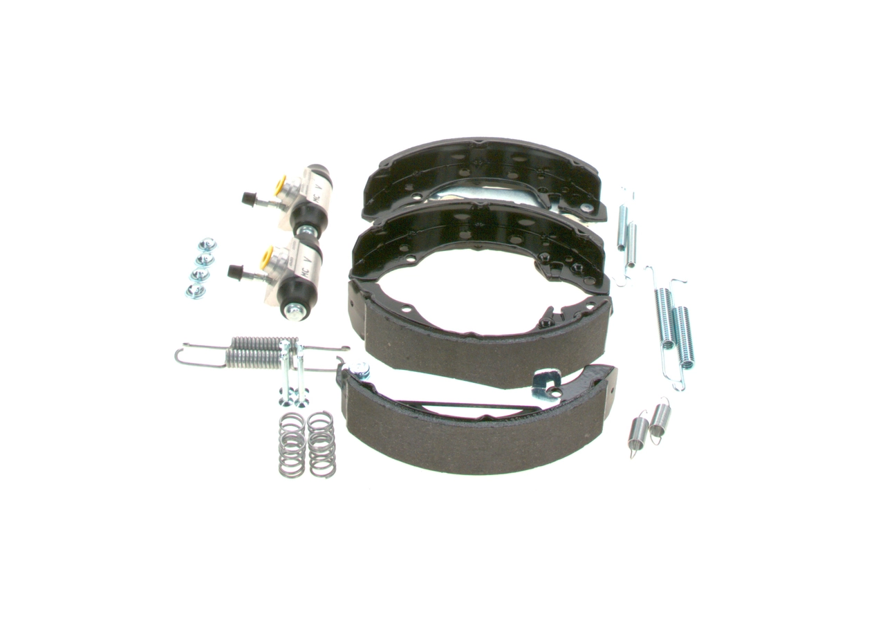 Sapatas do freio traseiras de tambor, montadas com cilindros, kit Bosch 0204113591 preço, a partir de 73,43 USD