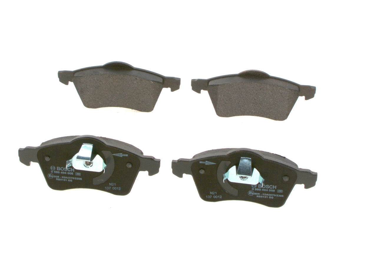0986494008 Bosch Sapatas do freio dianteiras de disco