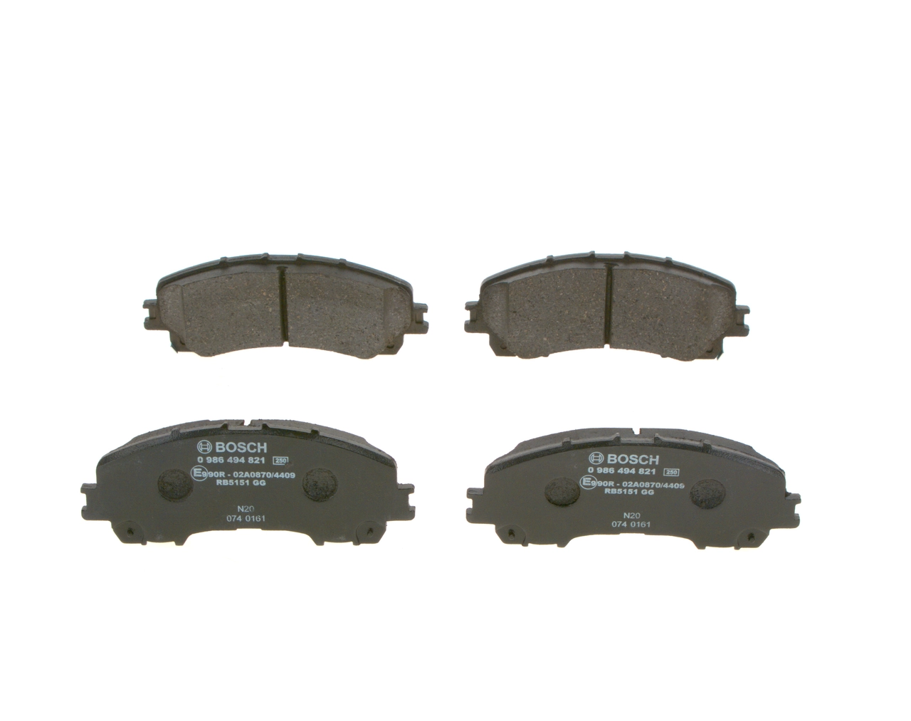 0986494821 Bosch Sapatas do freio dianteiras de disco
