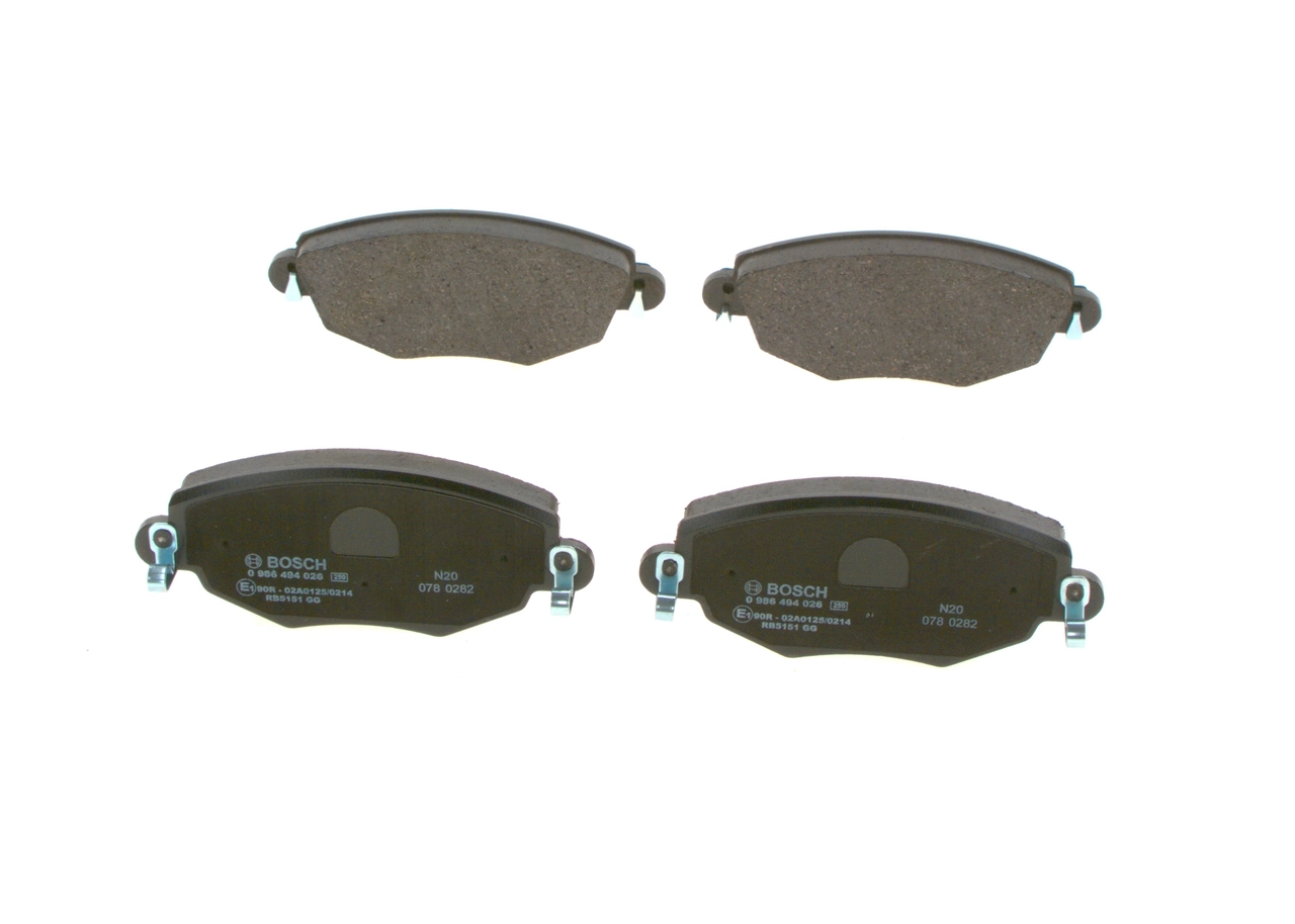 Sapatas do freio dianteiras de disco Bosch 0986494026 preço, a partir de 40,93 USD