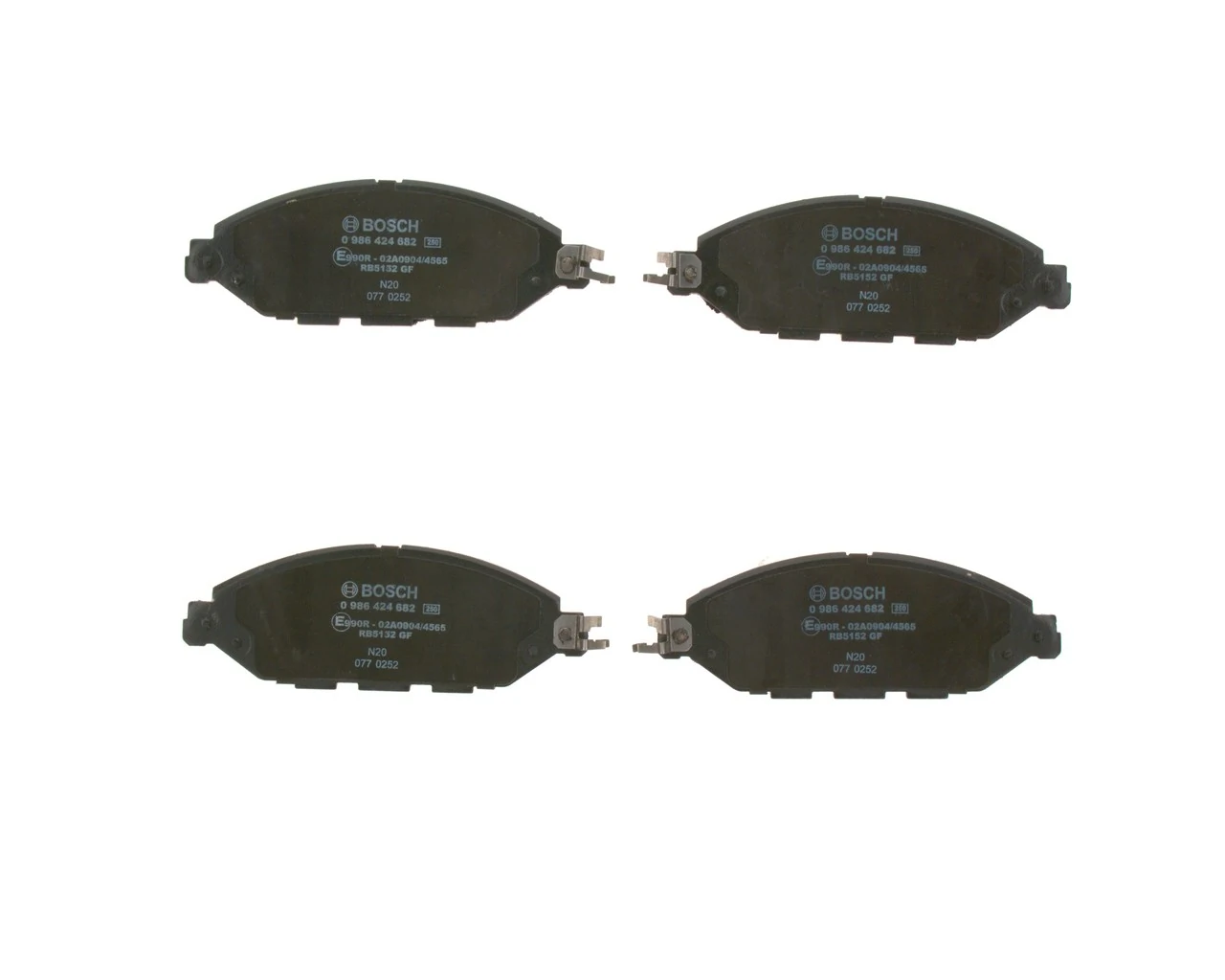 0986424682 Bosch Sapatas do freio dianteiras de disco