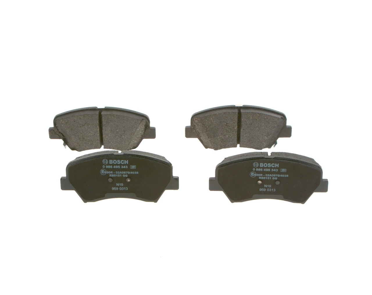 Compre 0986495343 Bosch Sapatas do freio dianteiras de disco