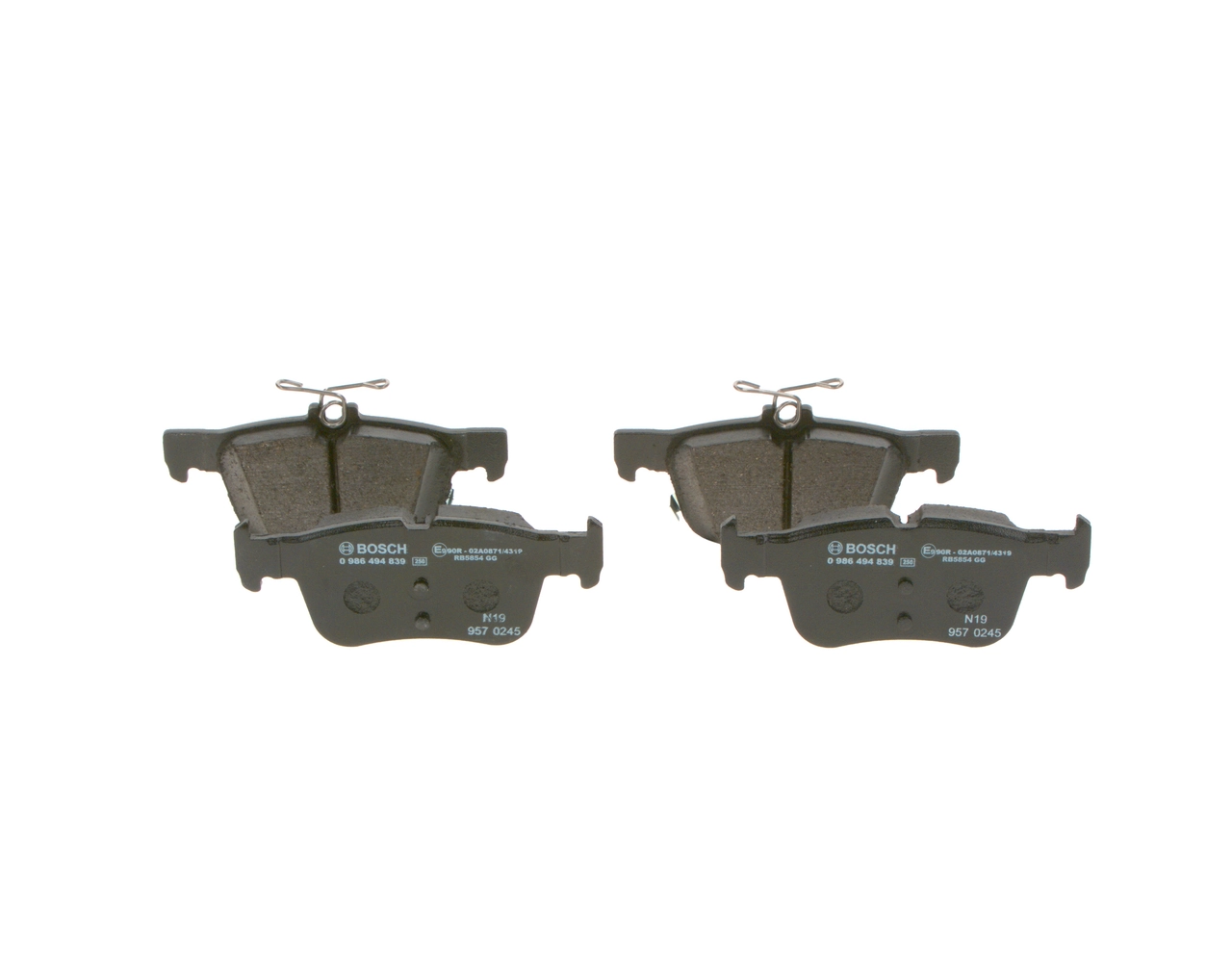 Sapatas do freio traseiras de disco 0986494839 Bosch