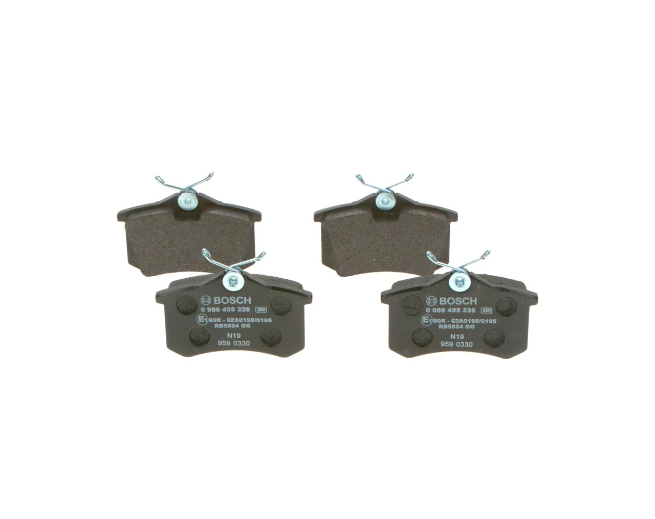 0986495226 Bosch Sapatas do freio traseiras de disco