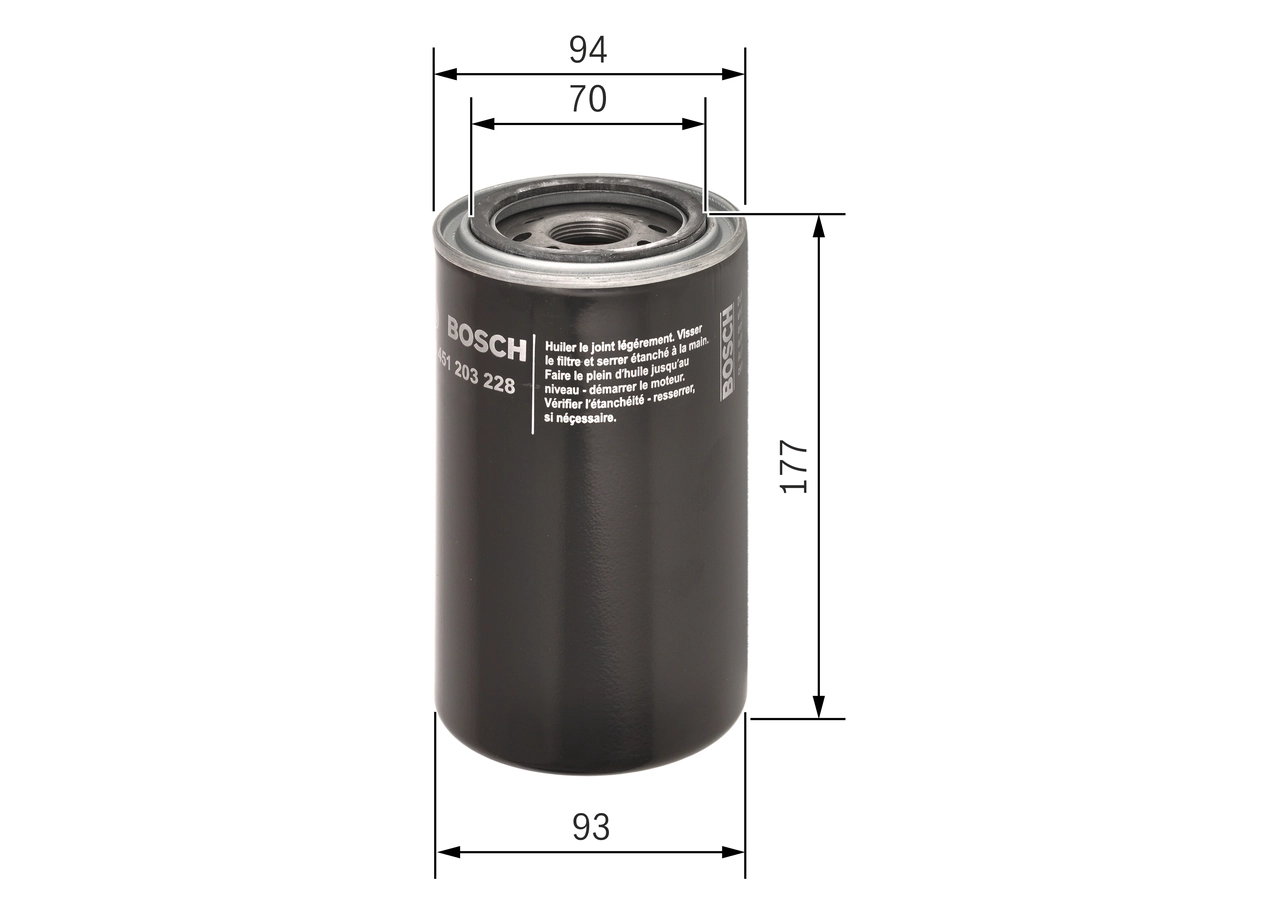 0451203228 Bosch Filtro de óleo
