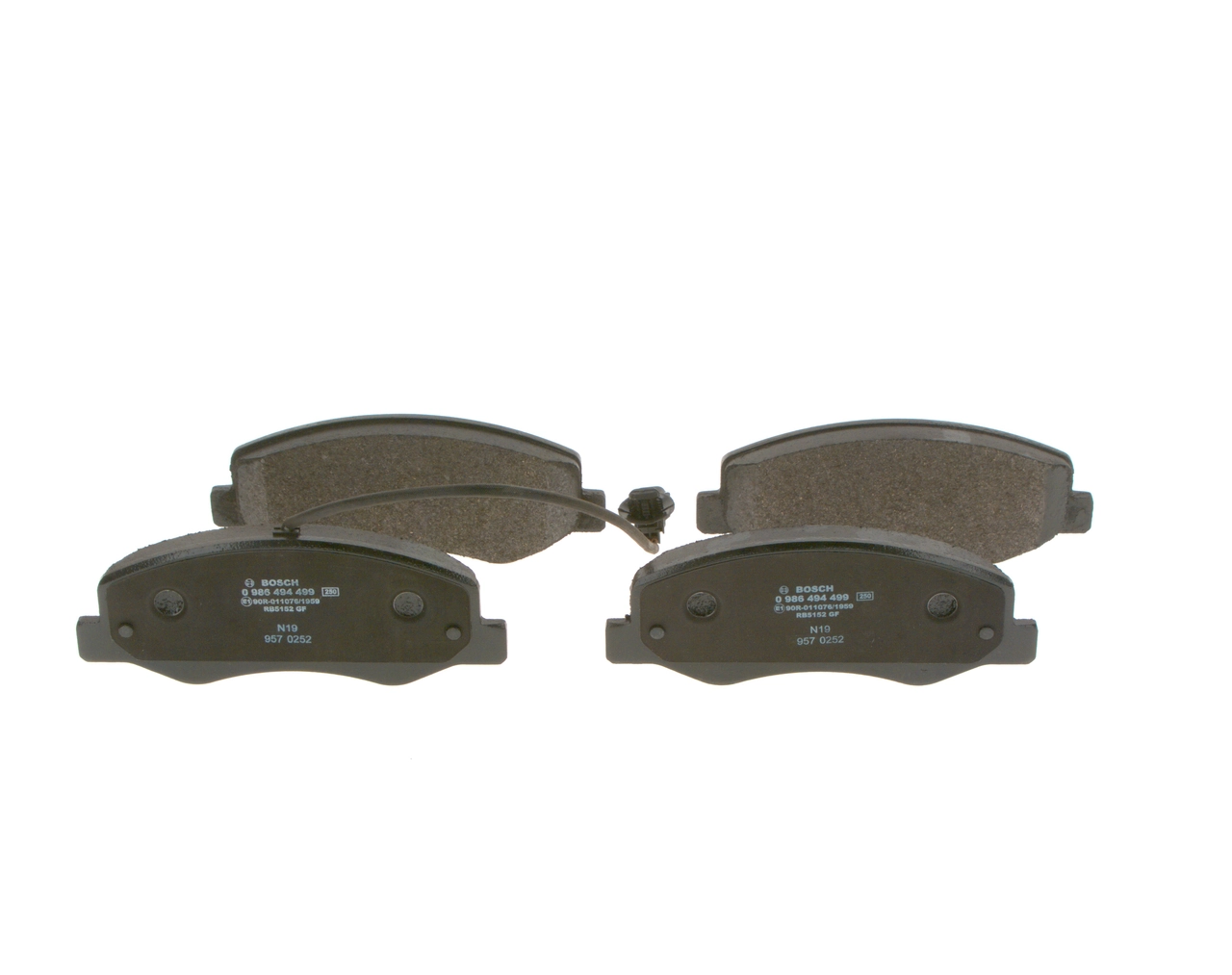 Compre 0986494499 Bosch Sapatas do freio traseiras de disco