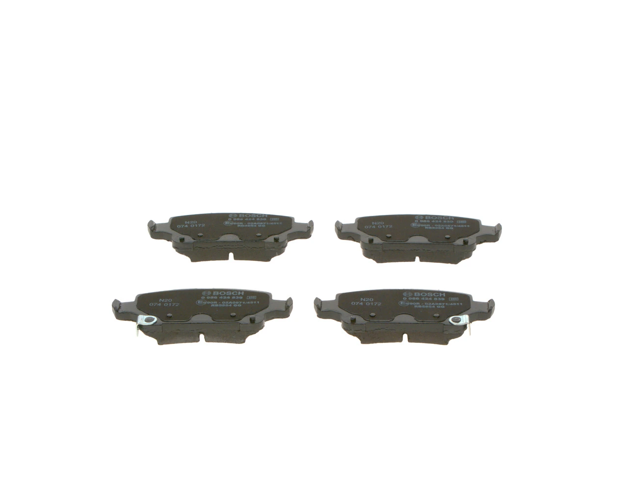 0986424839 Bosch Sapatas do freio traseiras de disco