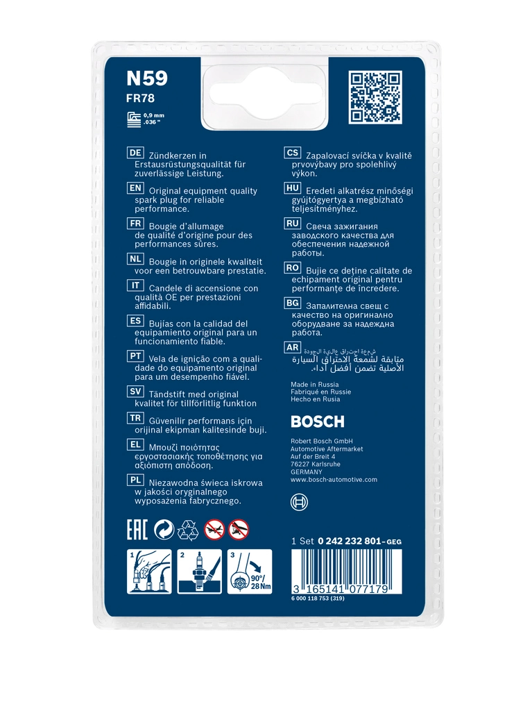 0242232801 Bosch Vela de ignição
