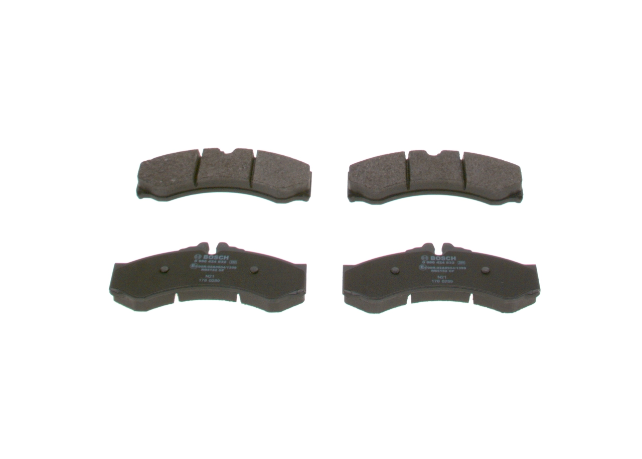 Compre 0986424832 Bosch Sapatas do freio dianteiras de disco