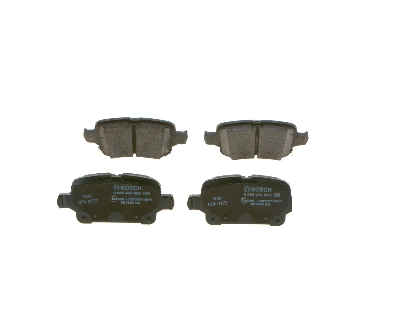 Compre 0986424839 Bosch Sapatas do freio traseiras de disco