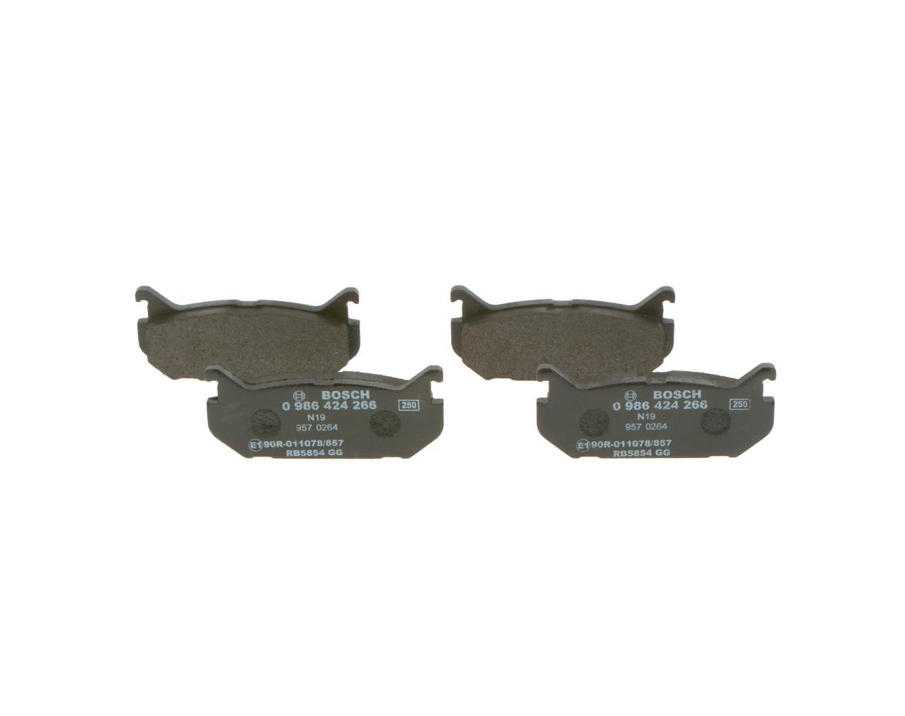 Sapatas do freio traseiras de disco 0986424266 Bosch