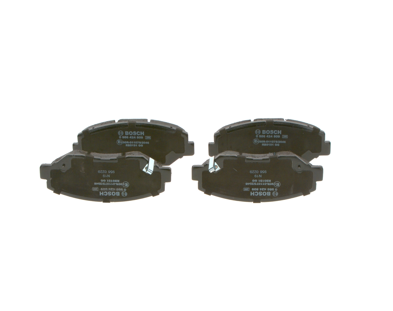 0986424809 Bosch Sapatas do freio dianteiras de disco