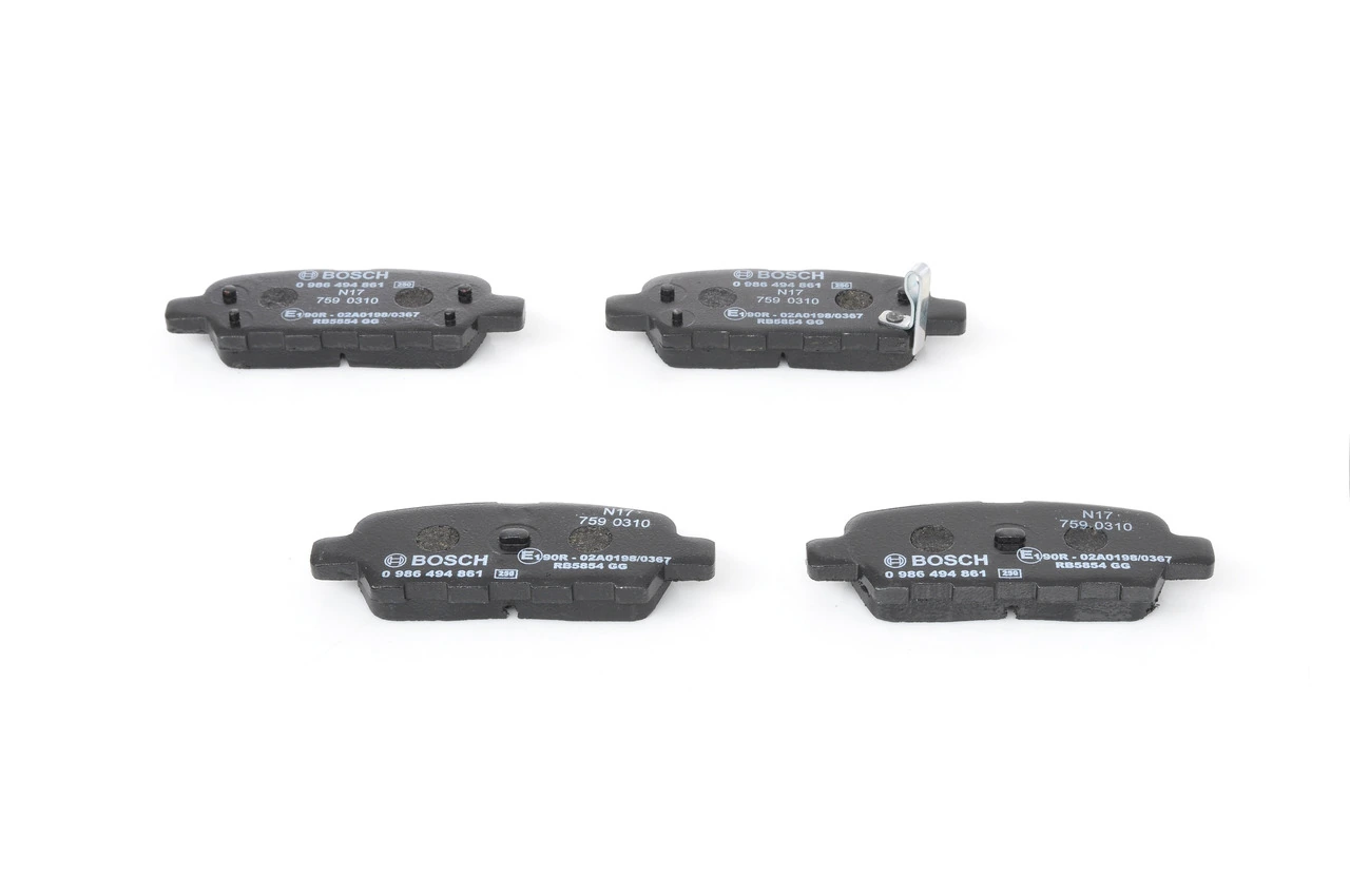 Compre 0986494861 Bosch Sapatas do freio traseiras de disco